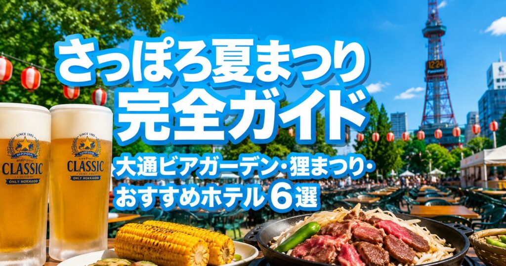 さっぽろ夏まつり2026の大通ビアガーデンと札幌テレビ塔、北海道グルメを紹介する完全ガイドのアイキャッチ画像